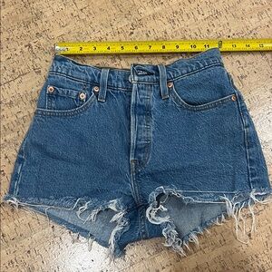 501s high rise Levi shorts cut offs